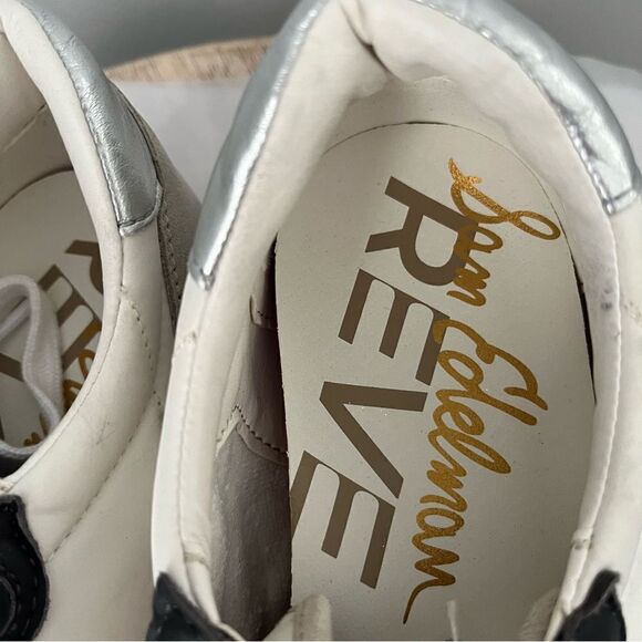 Sam Edelman Tori Lace Up Trainer Sneakers White and Gray 7.5 NWOB - Picture 3 of 7